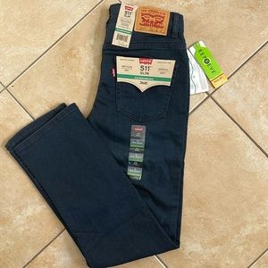 NWT - Boys Levi’s 511 Slim Eco Flex. Sz 12 (26x27). Adjustable waistband.
